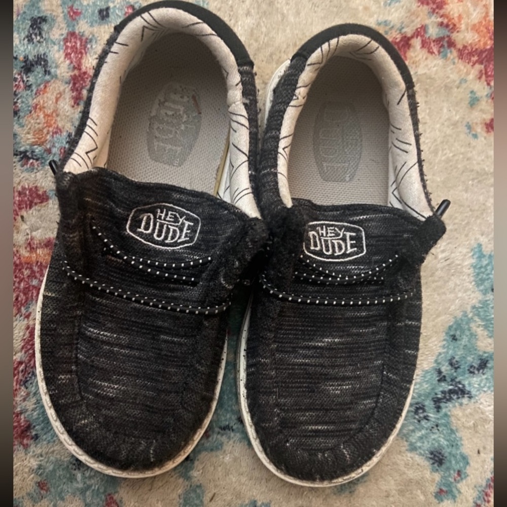 Hey Dude Kids Charcoal Slip-On Sneakers